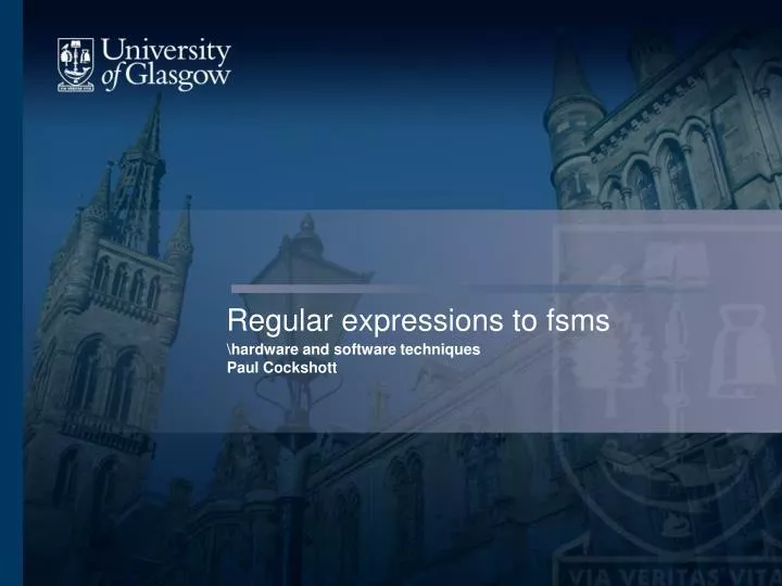 regular expressions to fsms