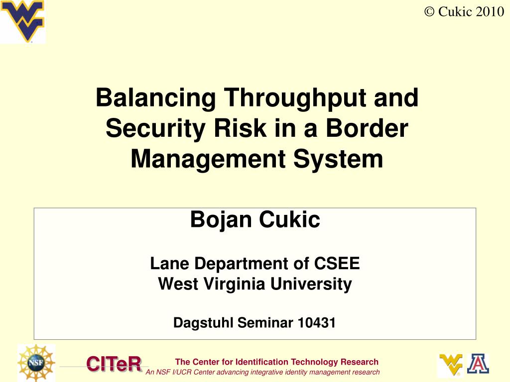 PPT - Balancing Throughput and Security Risk in a Border Management ...