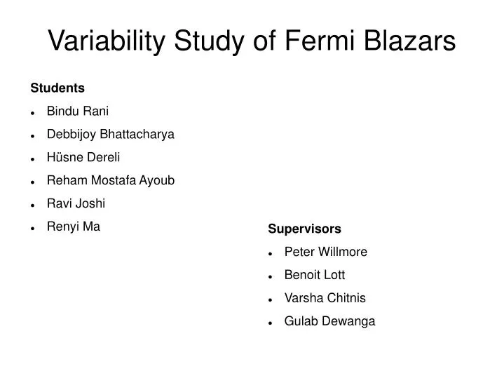 variability study of fermi blazars