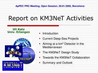 Report on KM3NeT Activities