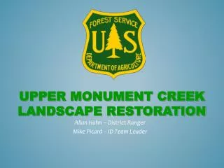 Upper Monument creek landscape restoration