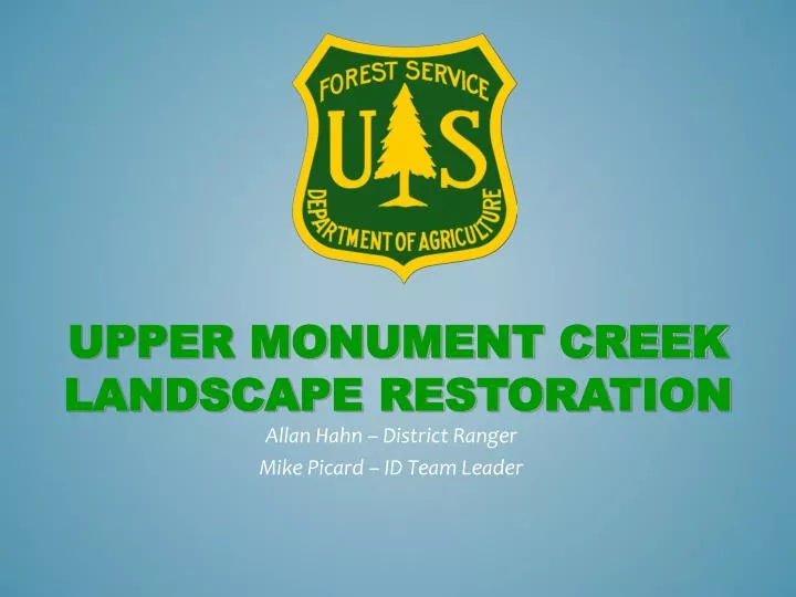 upper monument creek landscape restoration