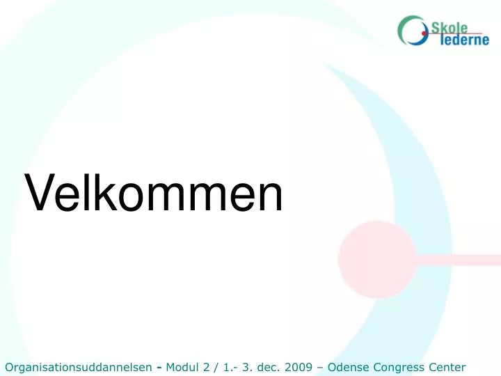 velkommen