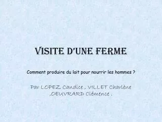visite d une ferme