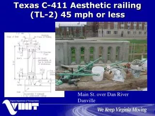 Texas C-411 Aesthetic railing (TL-2) 45 mph or less