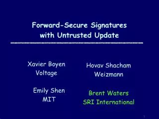 Forward-Secure Signatures with Untrusted Update
