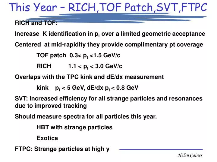 this year rich tof patch svt ftpc