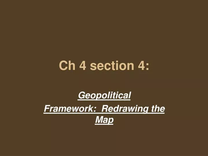 ch 4 section 4