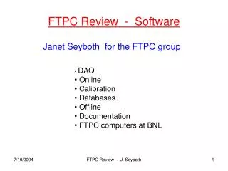 FTPC Review - Software