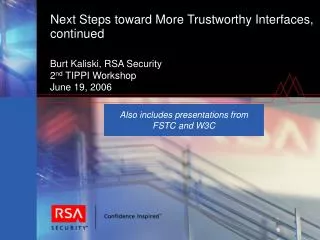 Next Steps toward More Trustworthy Interfaces, continued
