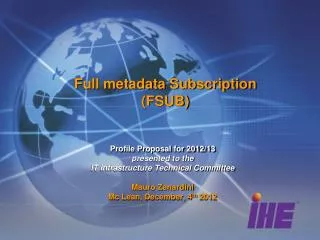 Full metadata Subscription (FSUB)