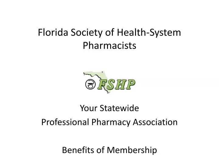 florida society of health system pharmacists