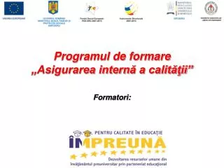 programul de formare asigurarea intern a calit ii