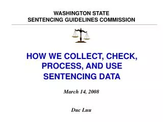 WASHINGTON STATE SENTENCING GUIDELINES COMMISSION