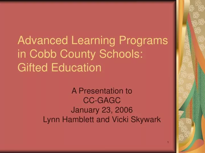 advanced learning programs in cobb county schools gifted education