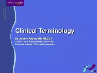 Clinical Terminology