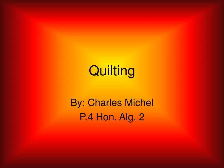 quilting