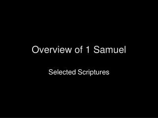 Overview of 1 Samuel
