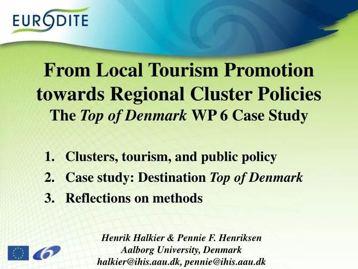 clusters tourism and public policy case study destination top of denmark reflections on methods