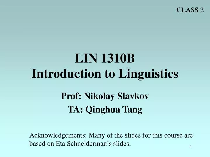 lin 1310b introduction to linguistics