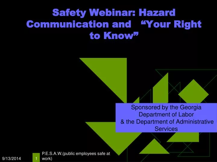safety webinar hazard communication and your right to know