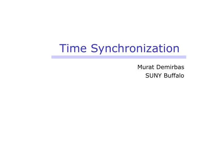 time synchronization