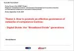 Promoting Effective Governance of Competence Networks to Bridge the Broadband Divide - slide 1