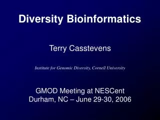 Diversity Bioinformatics