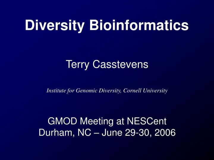 diversity bioinformatics