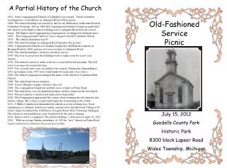 A Partial History of the Church