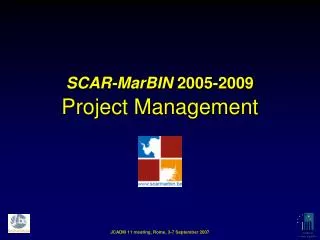 SCAR-MarBIN 2005-2009 Project Management