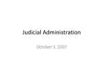 Judicial Administration - slide 1
