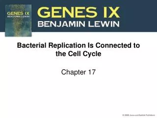 Bacterial Replication Is Connected to the Cell Cycle
