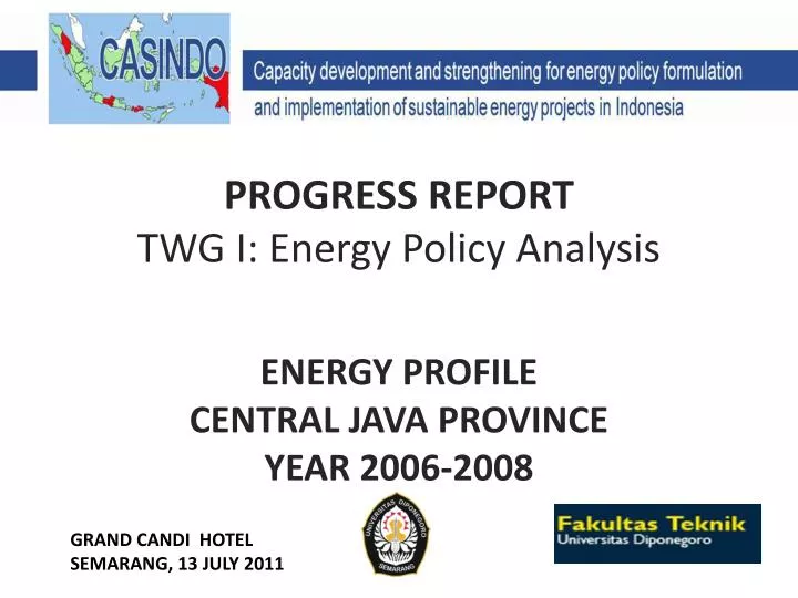 progress report twg i energy policy analysis energy profile central java province year 200 6 2008
