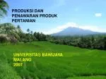 PRODUKSI DAN PENAWARAN PRODUK PERTANIAN - slide 1