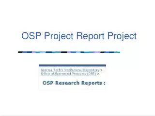 OSP Project Report Project