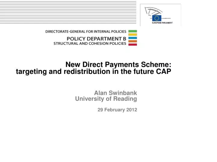 new direct payments scheme targeting and redistribution in the future cap