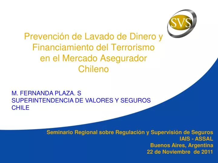 prevenci n de lavado de dinero y financiamiento del terrorismo en el mercado asegurador chileno
