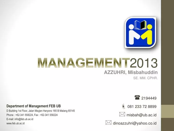 management 2013