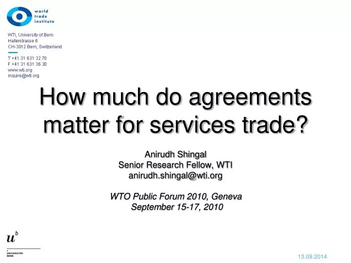 how much do agreements matter for services trade