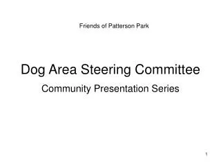 Dog Area Steering Committee