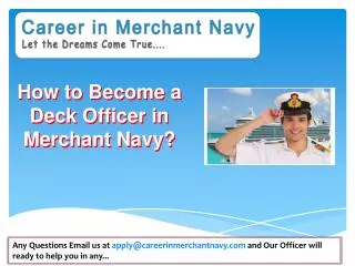 How to Become a Deck Officer