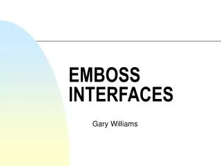 EMBOSS INTERFACES