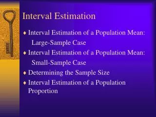 interval estimation