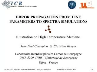 ERROR PROPAGATION FROM LINE PARAMETERS TO SPECTRA SIMULATIONS