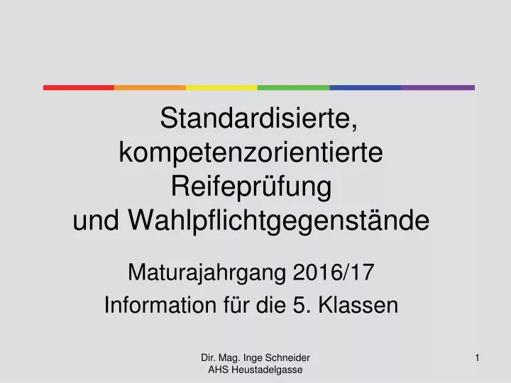 standardisierte kompetenzorientierte reifepr fung und wahlpflichtgegenst nde