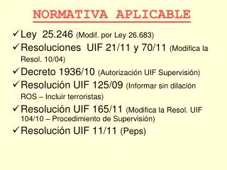 normativa aplicable