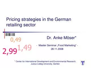 Pricing strategies in the German retailing sector