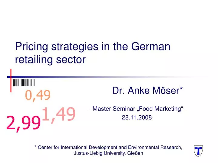 pricing strategies in the german retailing sector
