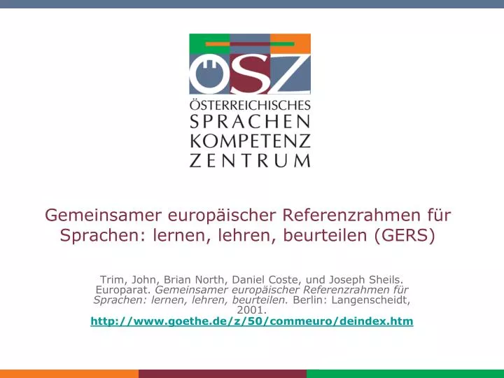 gemeinsamer europ ischer referenzrahmen f r sprachen lernen lehren beurteilen gers